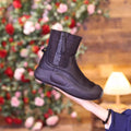 Women’s Winter Plush Snow Boots – Waterproof Side Zip Thick Sole Boots