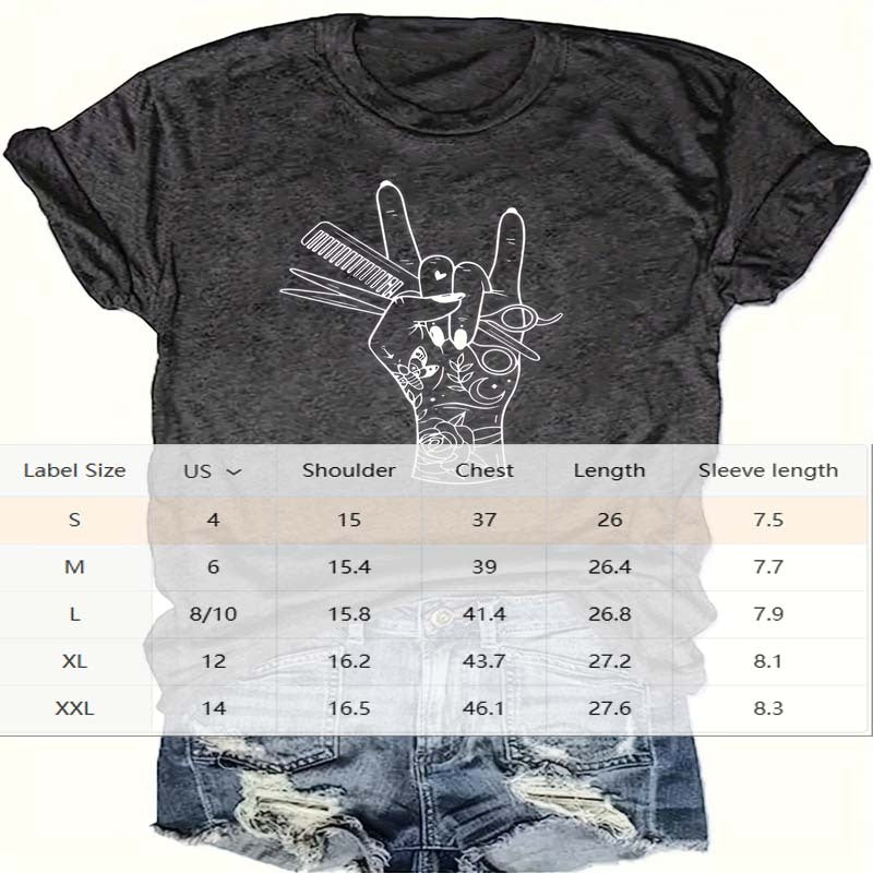 Print Crew Neck T-shirt, Casual Short Sleeve Top