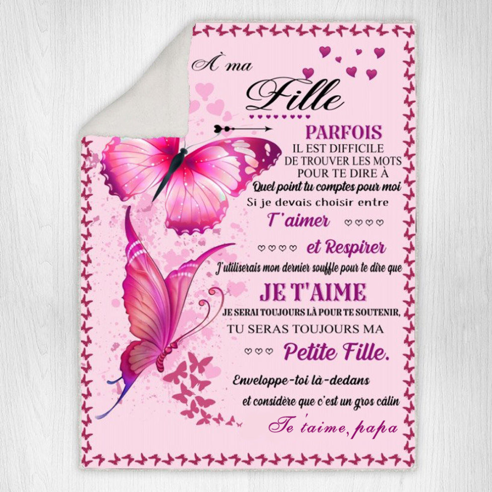 Manta de regalo especial para tu hija - De papá
