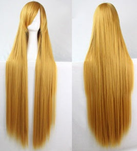 Peluca Lisa para Cosplay de 100 cm – Peluca Larga Teñible para Fiesta | 18 Colores