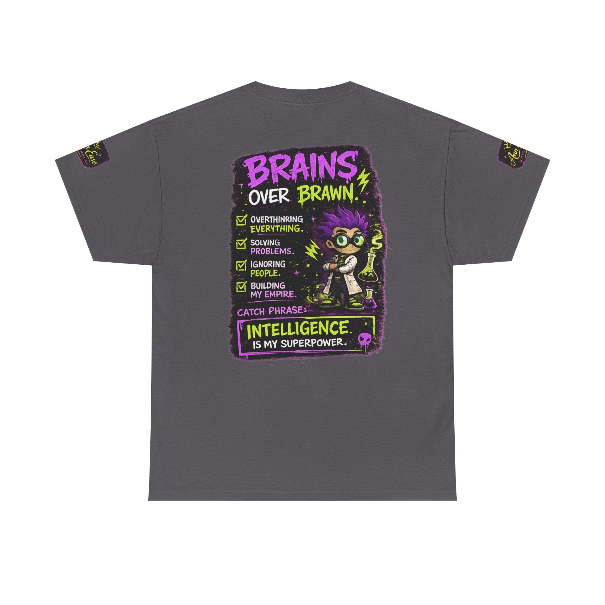 Dr. Hex Mad Scientist T-Shirt — 'Brains Over Brawn' Graphic Tee