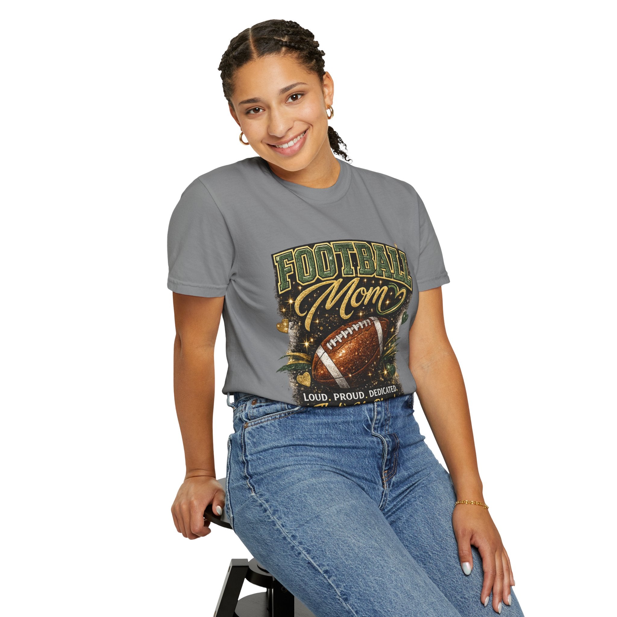 Football Mom T-Shirt — Loud Proud Dedicated Football Mom Gift