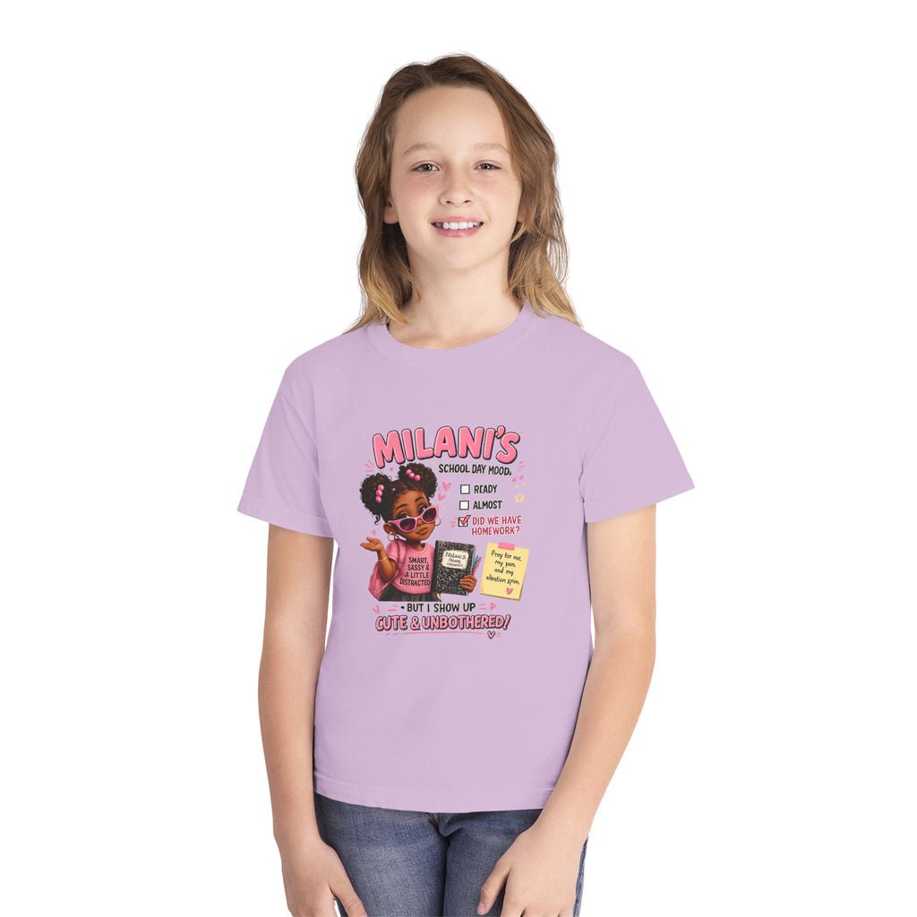 Youth Tee — "Milani's School Days: Cute, Sassy & Smart"