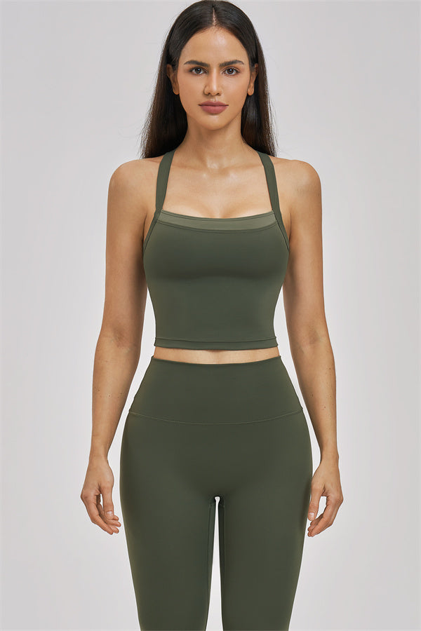 Conjunto de 2 piezas de camiseta de tirantes y leggings Seraphine
