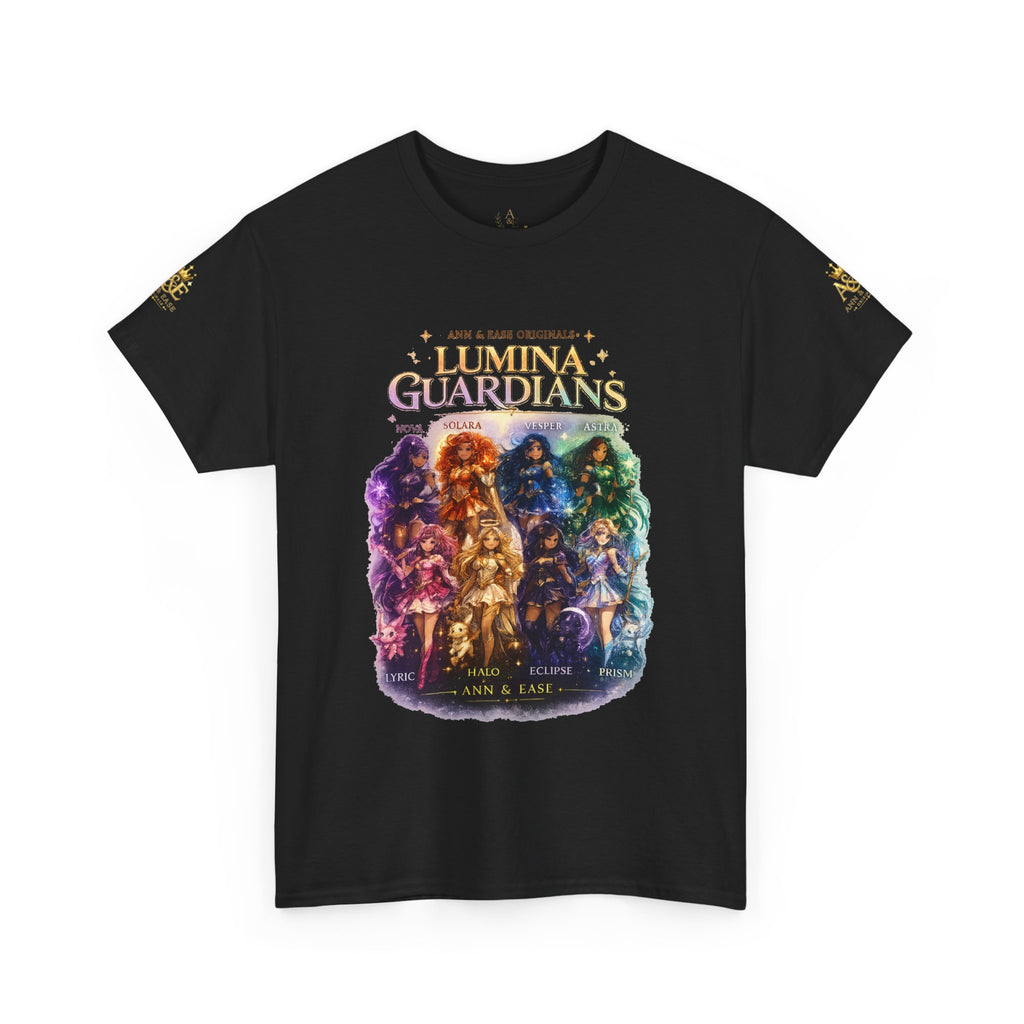 Lumina Guardians Graphic Tee — Colorful Fantasy Character Poster T‑Shirt