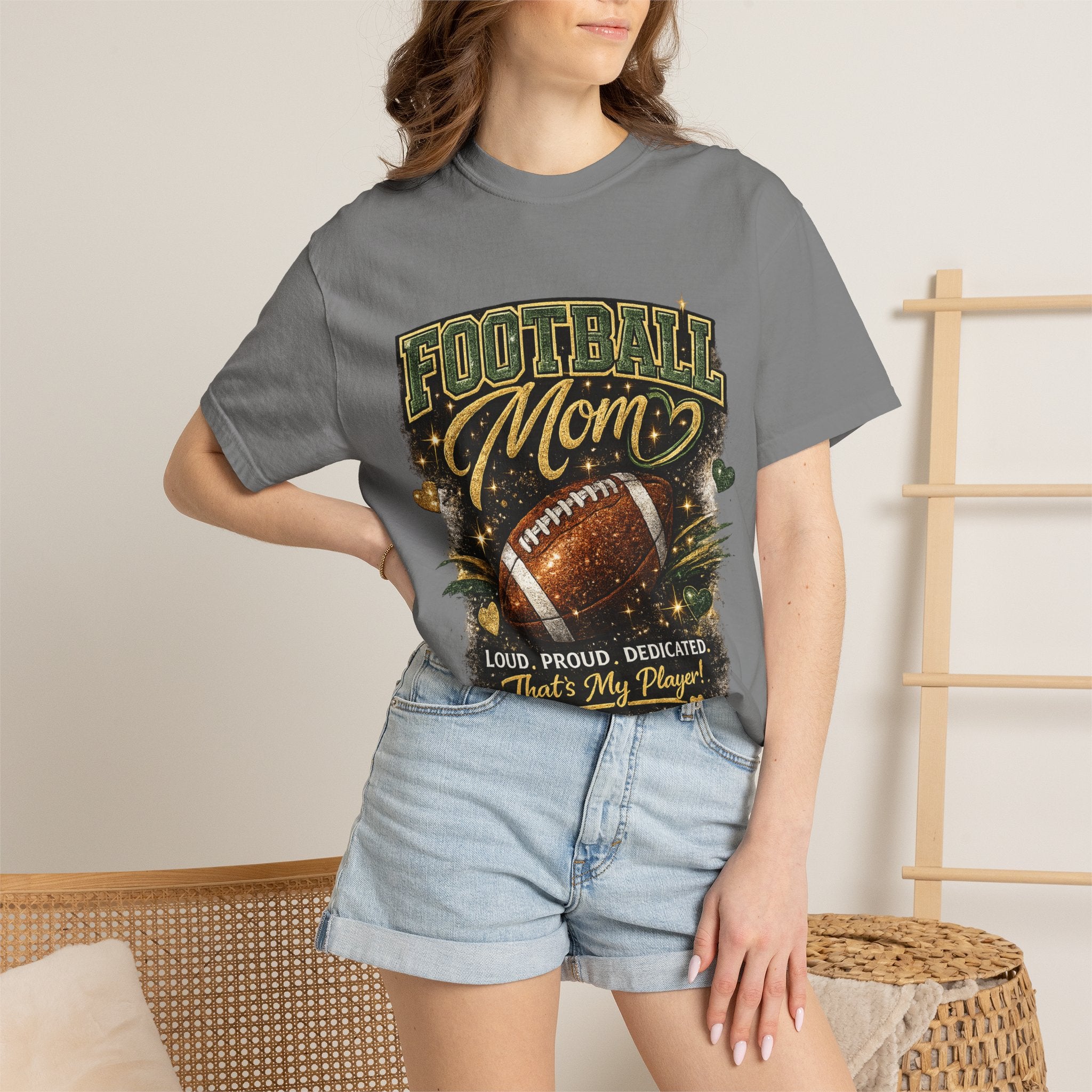 Football Mom T-Shirt — Loud Proud Dedicated Football Mom Gift