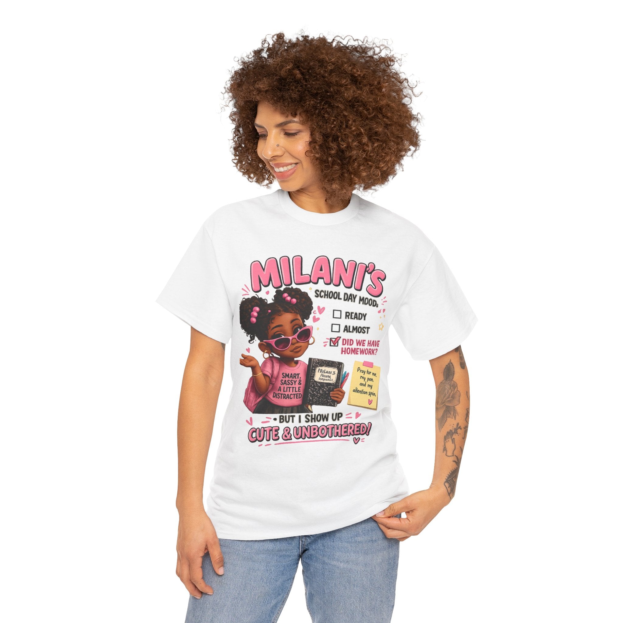 Kids T-Shirt — "Milani's School Days" Cute, Smart & Sassy Back-to-School Tee