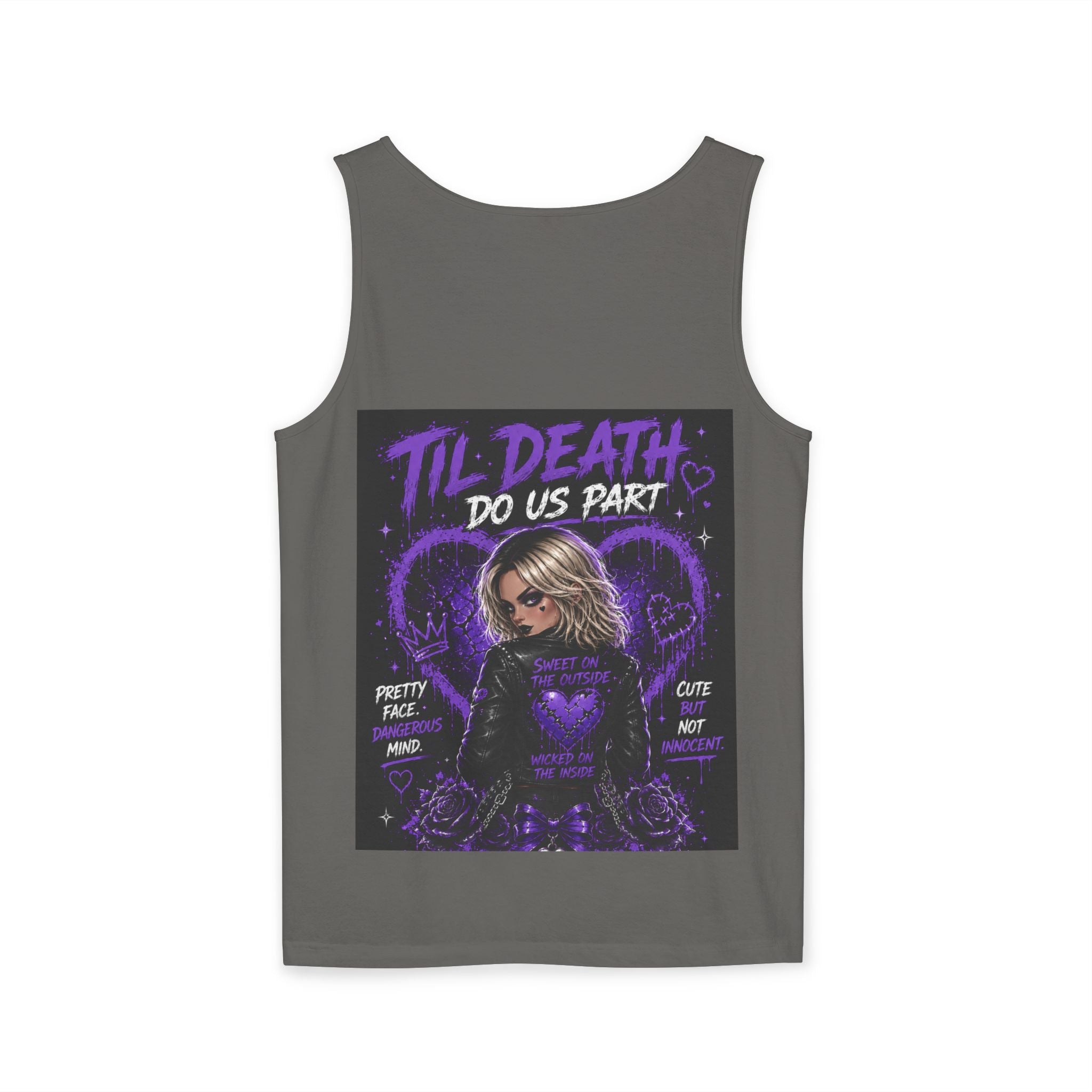 Graphic Tank Top — "Pretty Dangerous / Cute But Cursed" Goth Illustration