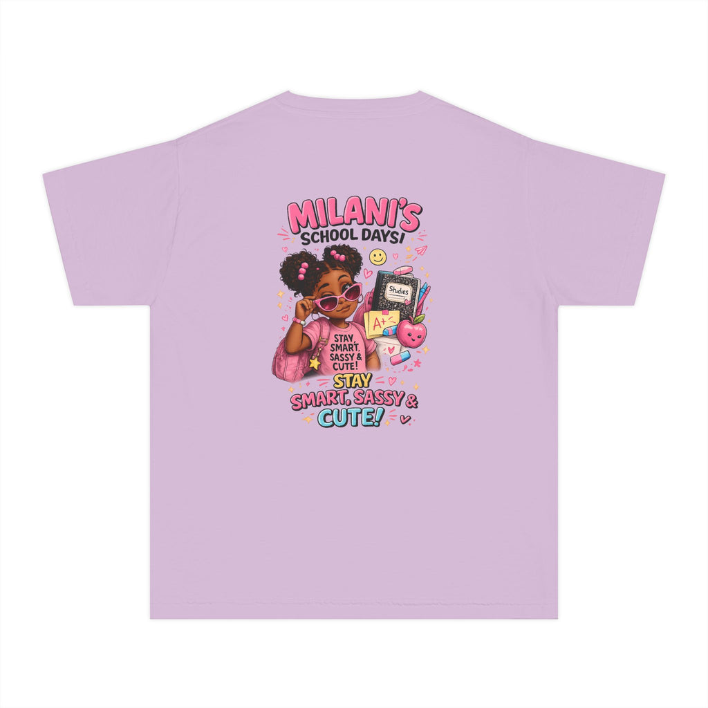 Youth Tee — "Milani's School Days: Cute, Sassy & Smart"