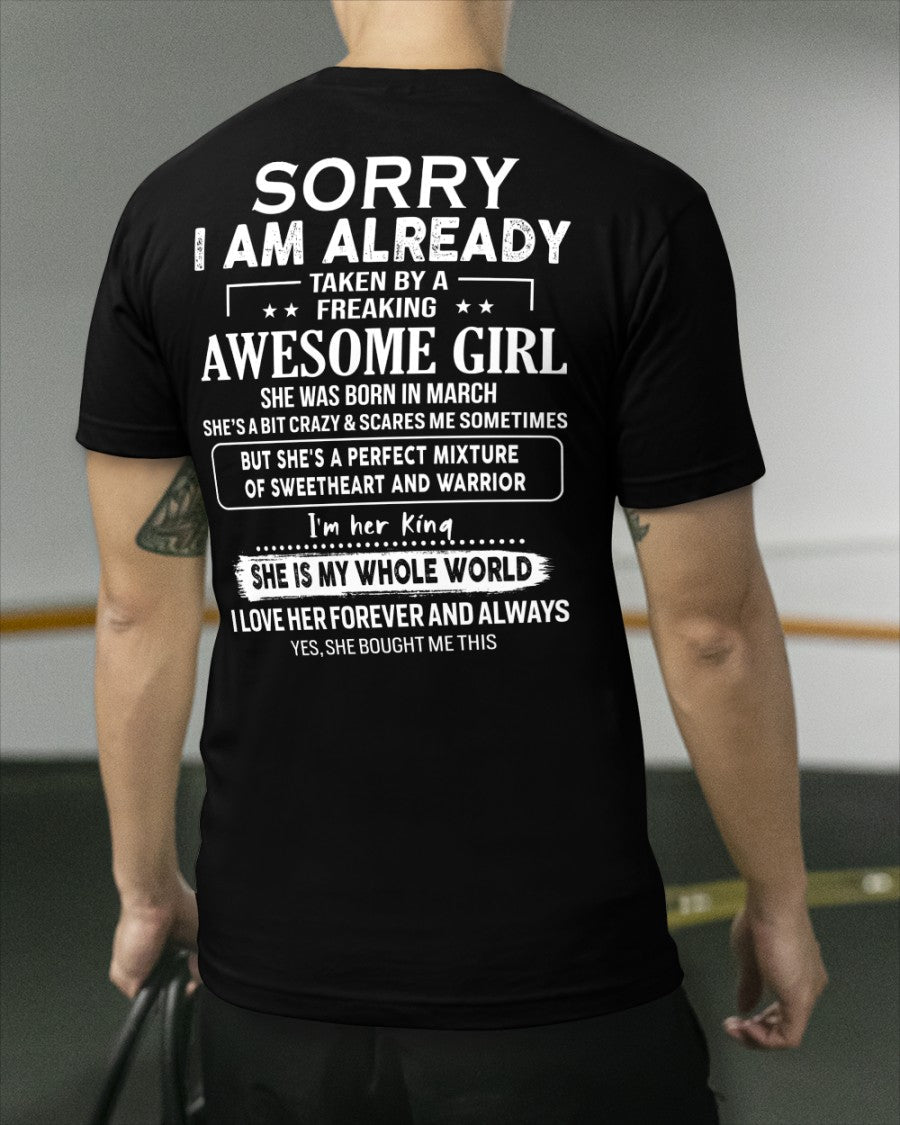 March - Awesome girl - Perfect gift for your boyfriend - (SKU04-86-03) - From Wife NGHL03