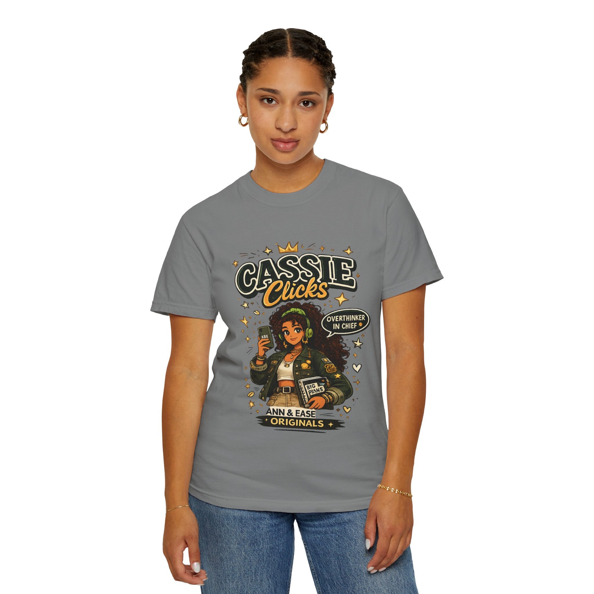 Graphic T-Shirt — “Cassie Clicks” Motivational Crewneck