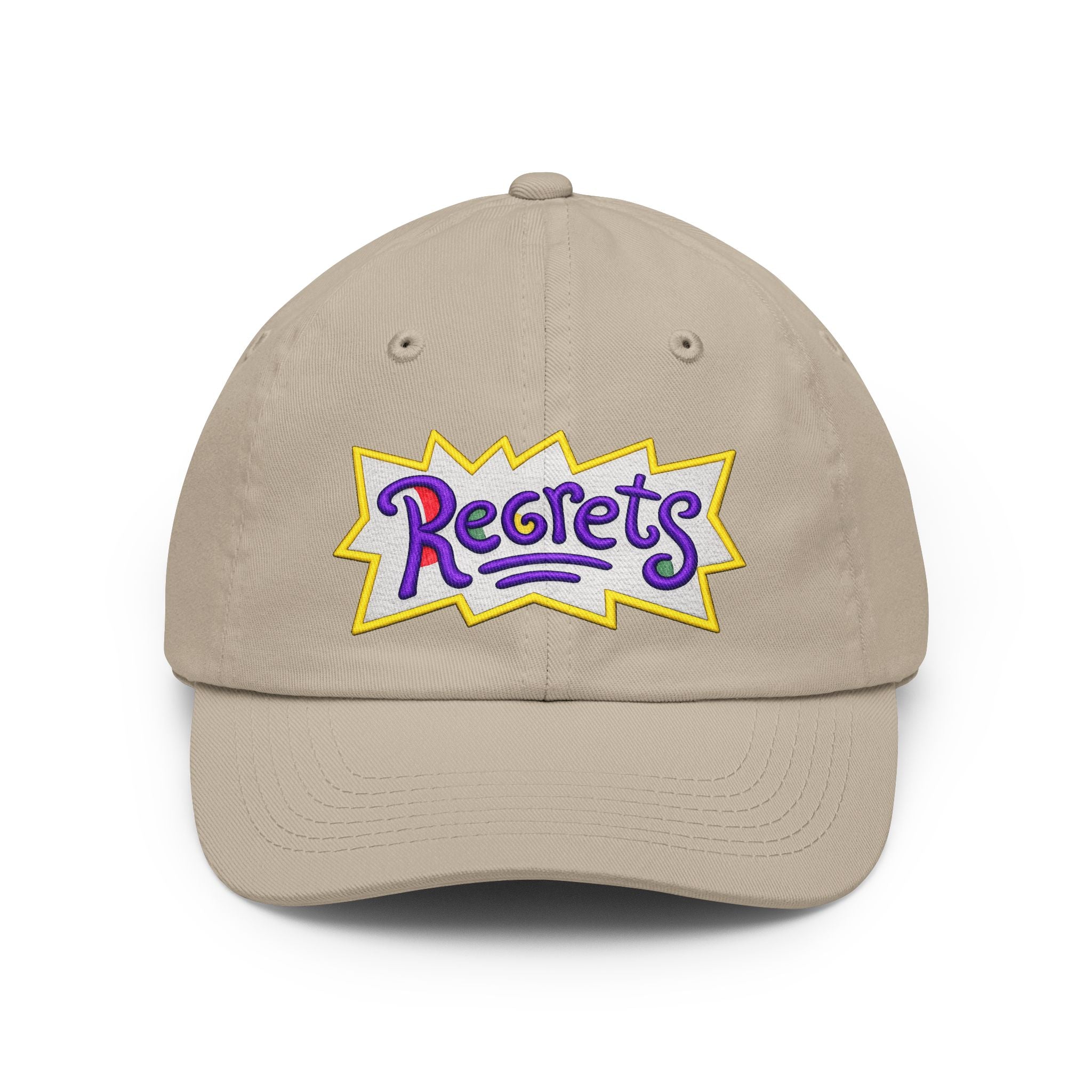 Gorra Dad Hat - Gorra de béisbol bordada con parche retro 'Regrets'