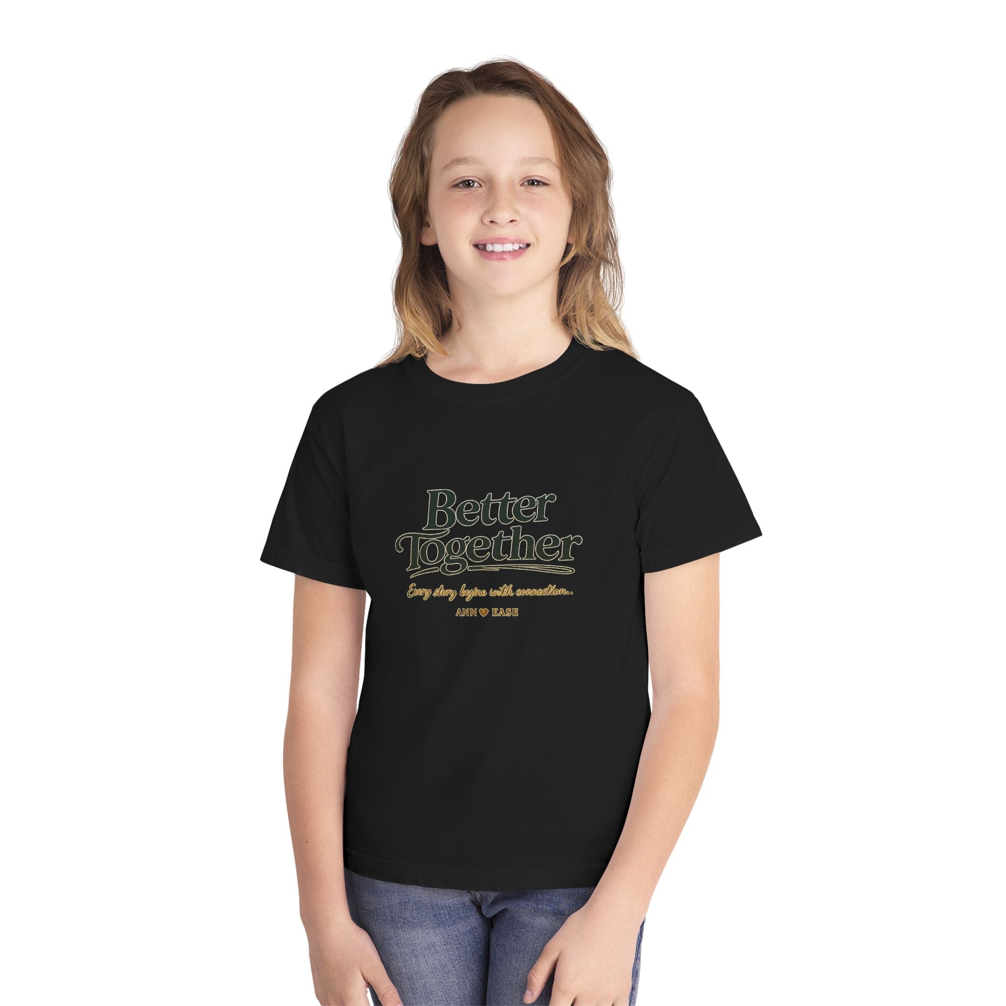 Youth Tee — "Better Together" Cottage Garden Graphic