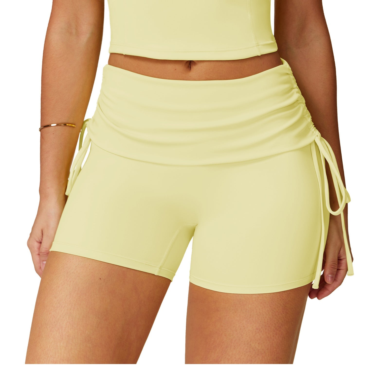 Women's Drawstring Tight Yoga Shorts – Running Sport Shorts
