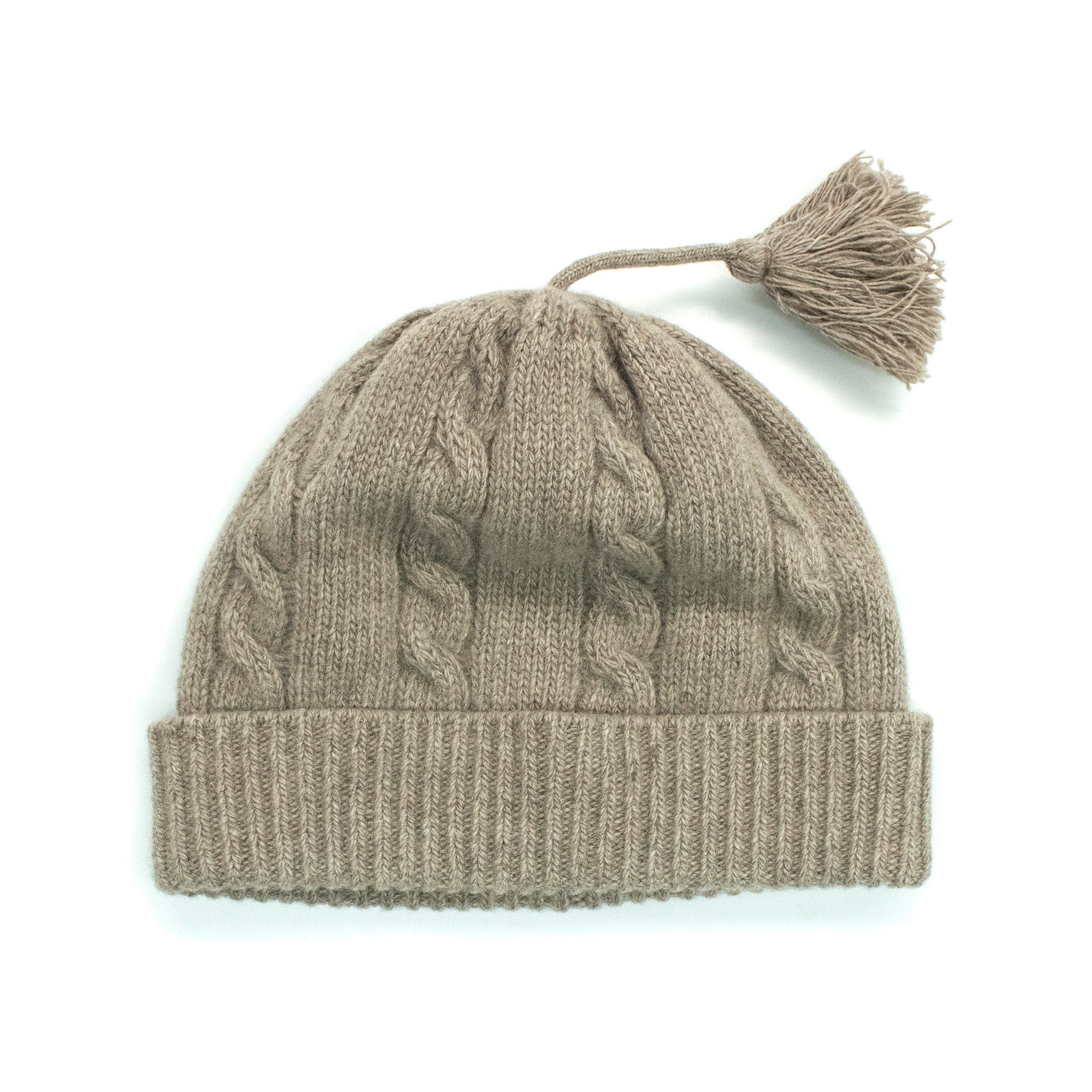 PUNTO DE GORRO DE CABLE DE CACHEMIRA PARA BEBÉ