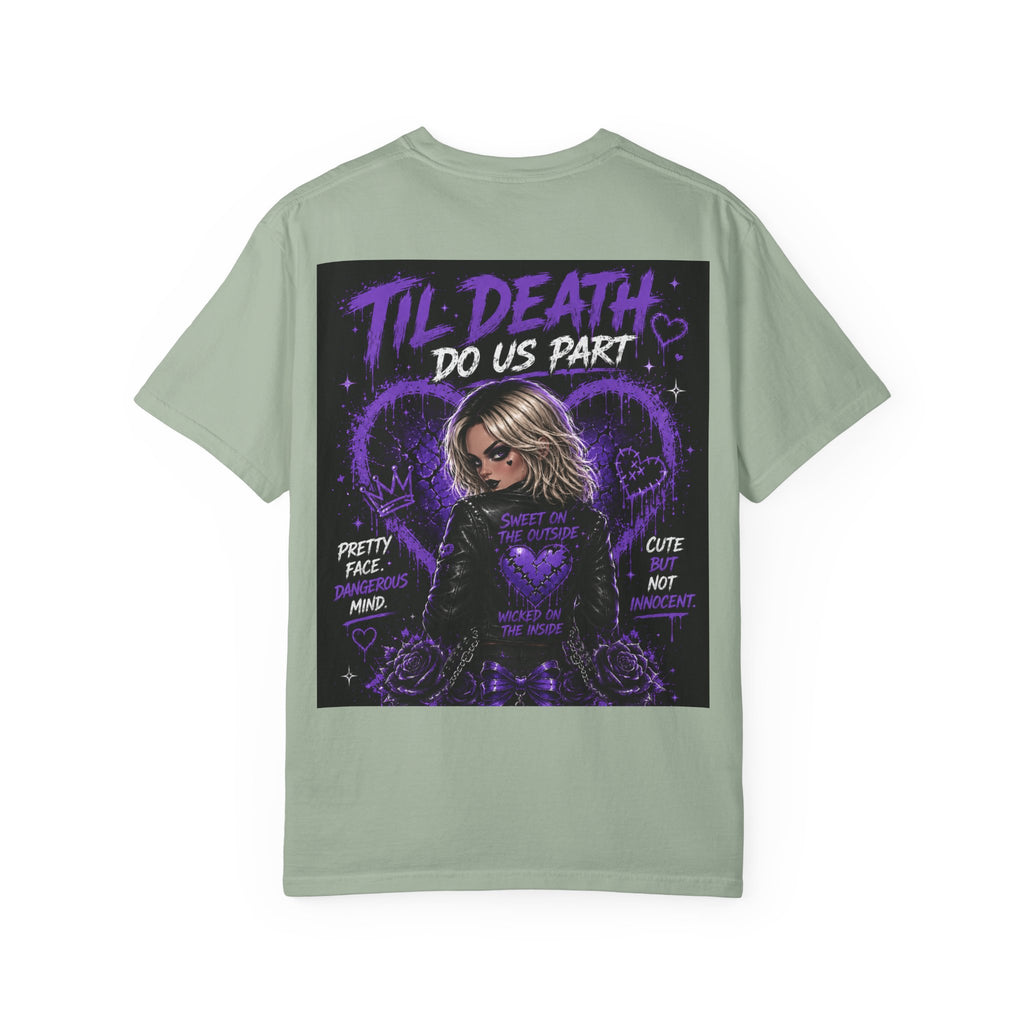 Pretty Dangerous "Cute But Cursed" T-Shirt — Gothic Purple Graphic Tee
