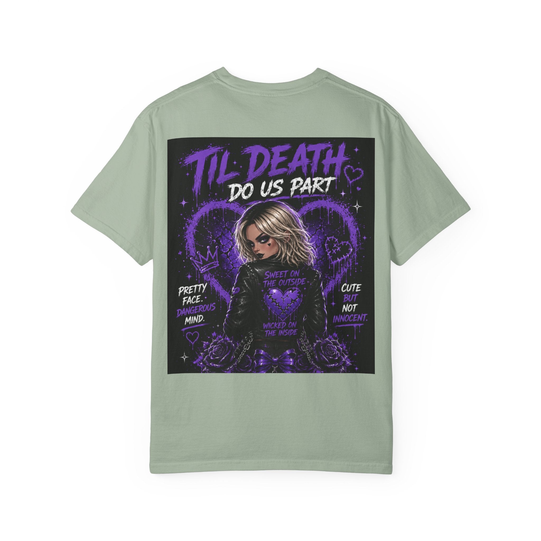 Pretty Dangerous "Cute But Cursed" T-Shirt — Gothic Purple Graphic Tee