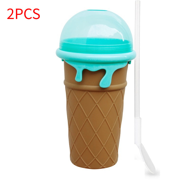 Vaso para granizados de gran capacidad de 500 ml, botella de agua de jugo casero para exprimir en verano, taza de arena para batidos congelados rápidamente, taza mágica de granizados de helado de enfriamiento rápido, aparatos de cocina