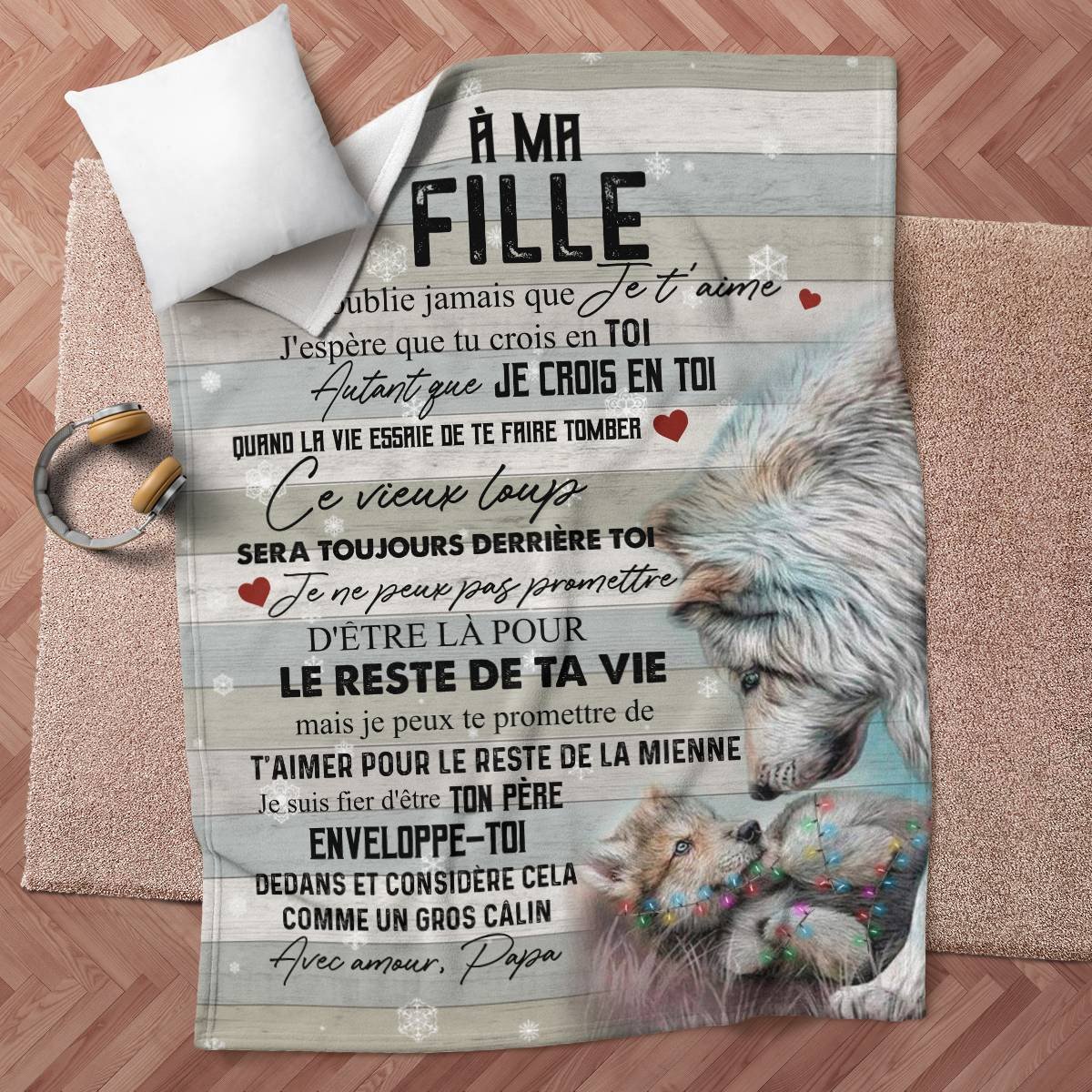 Manta de regalo especial para tu hija - De papá