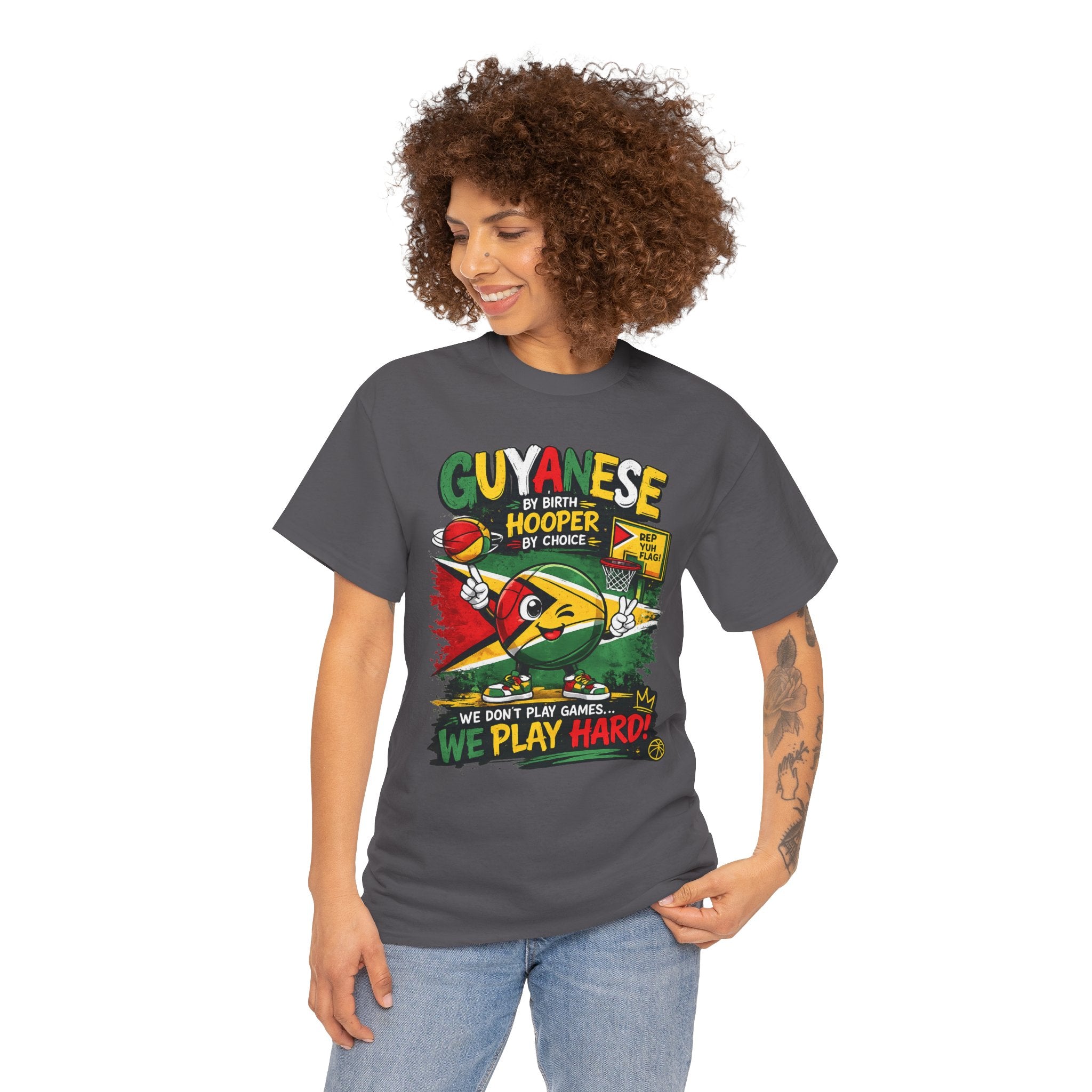 Guyanese Pride T-Shirt — "We Don’t Play Games... We Play Hard!"