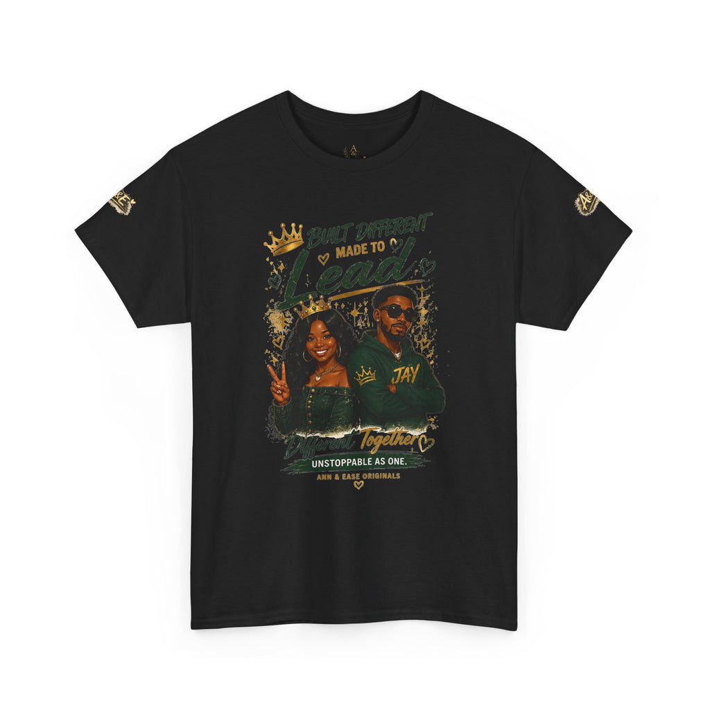 Lead Together Graphic Tee — “Built Different” Inspirational Couple Shirt