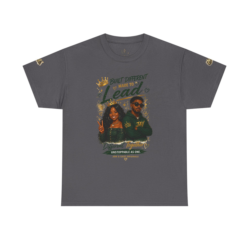 Lead Together Graphic Tee — “Built Different” Inspirational Couple Shirt