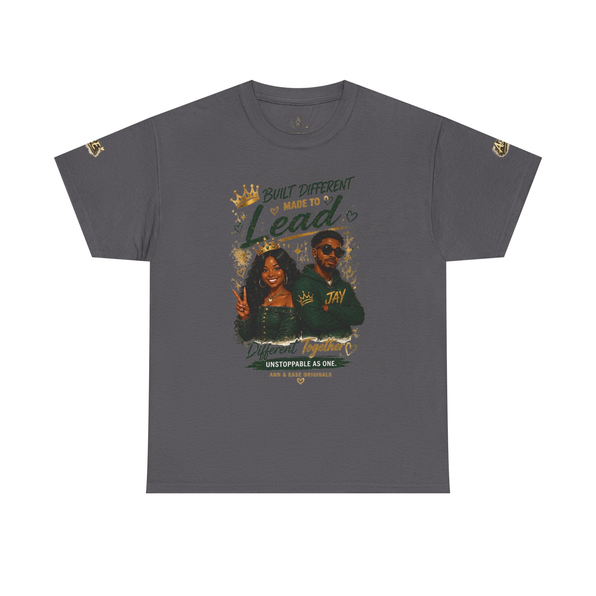 Lead Together Graphic Tee — “Built Different” Inspirational Couple Shirt