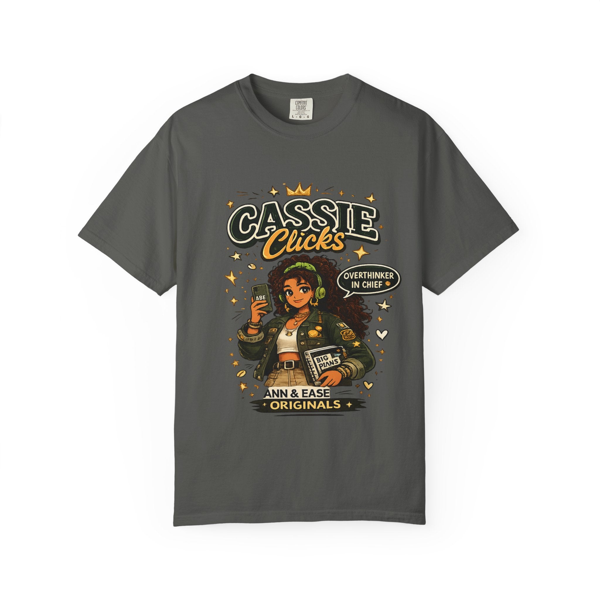 Camiseta estampada — Sudadera de cuello redondo motivacional "Cassie Clicks"