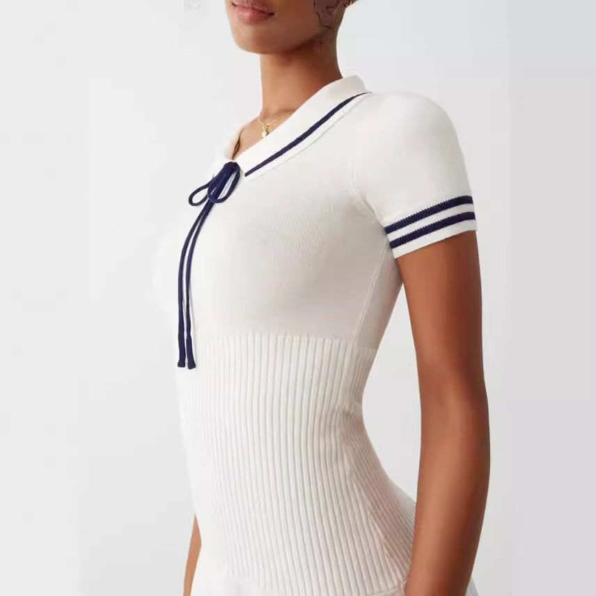 Women’s Striped Knit Midi Dress