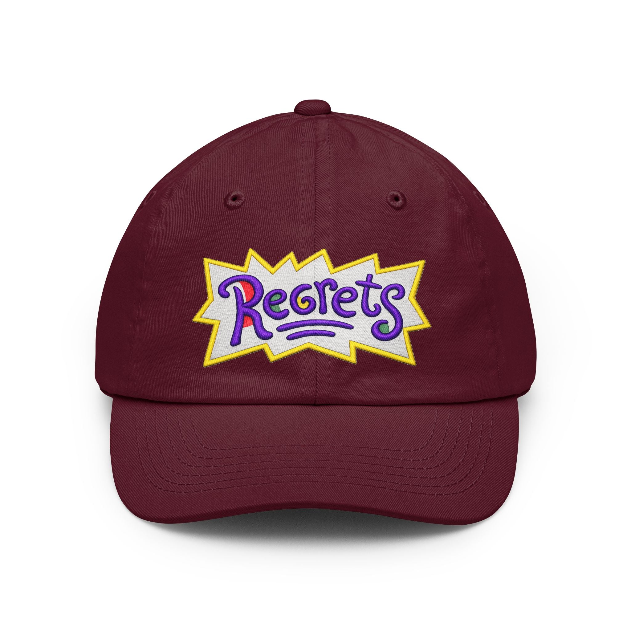 Gorra Dad Hat - Gorra de béisbol bordada con parche retro 'Regrets'