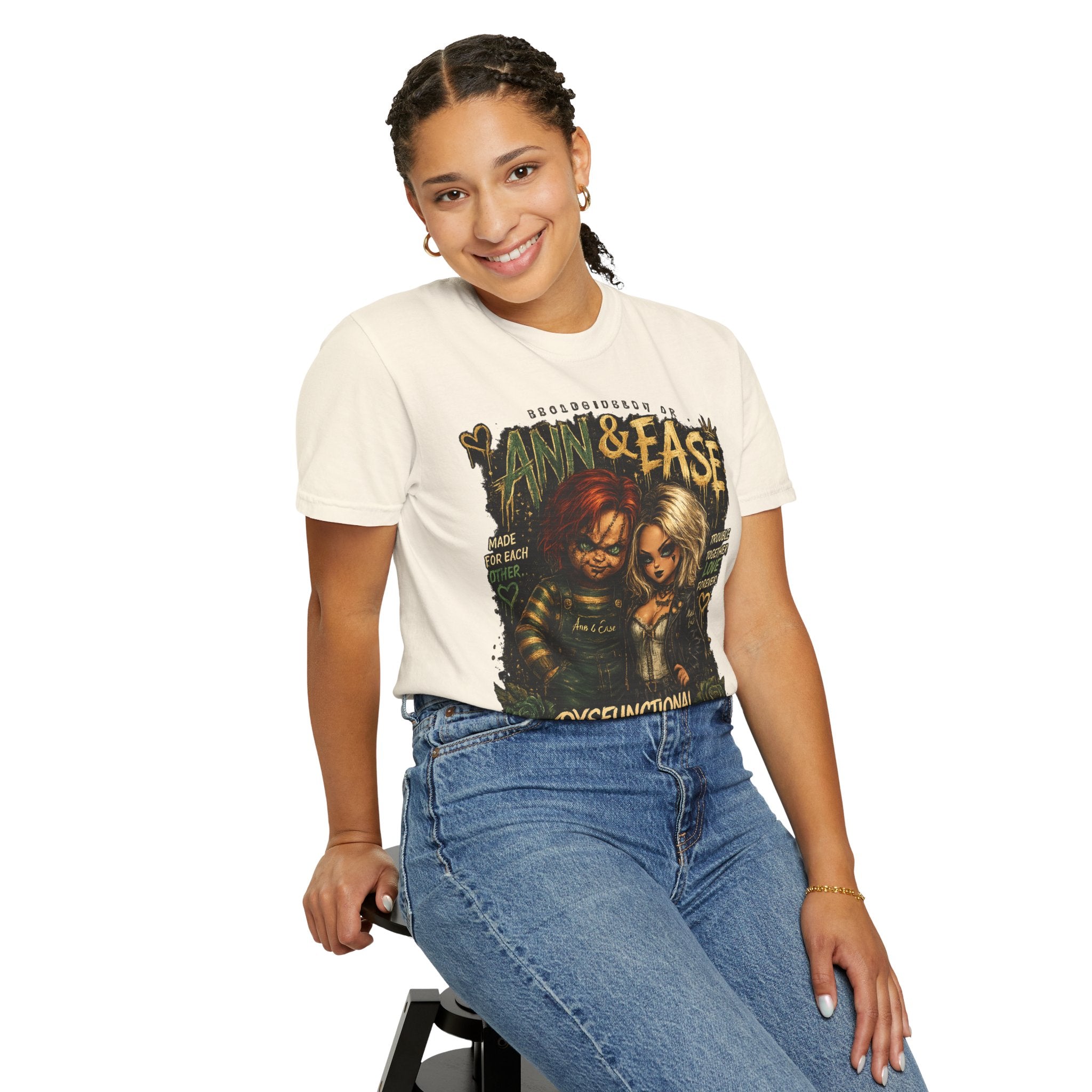 Ann & Ease "Dysfunctional But Devoted" Graphic T-Shirt