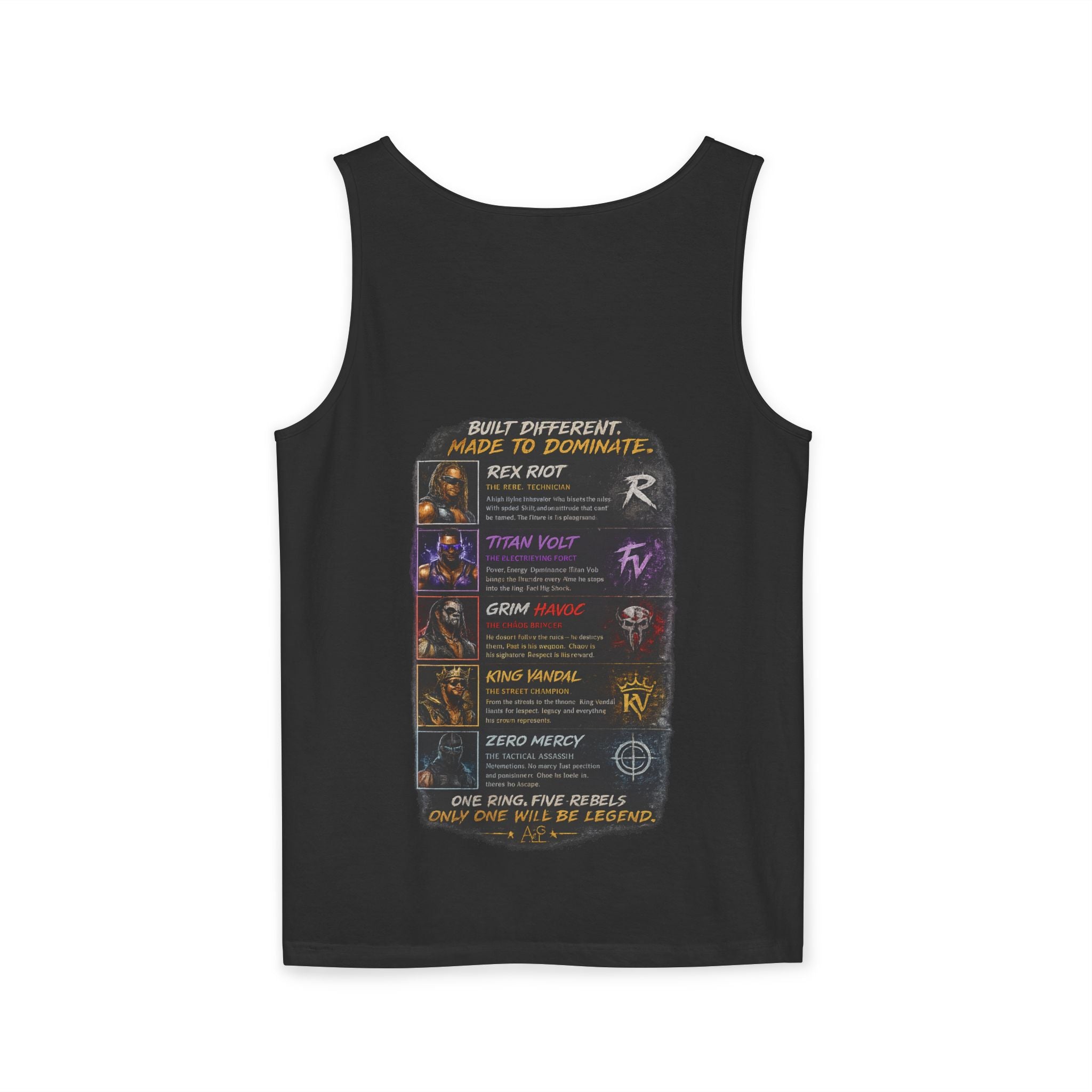 Ring Rebels Tank Top — Vintage Wrestling Crew Graphic