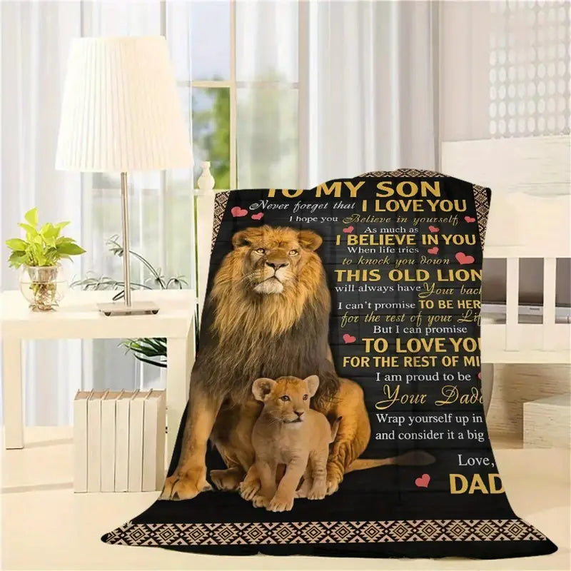 MANTA PARA HIJO DE PAPÁ – REGALO DE CONFORT Y CALIDEZ Manta de Lana Sherpa - MATRIMONIAL (SKUB12-57)