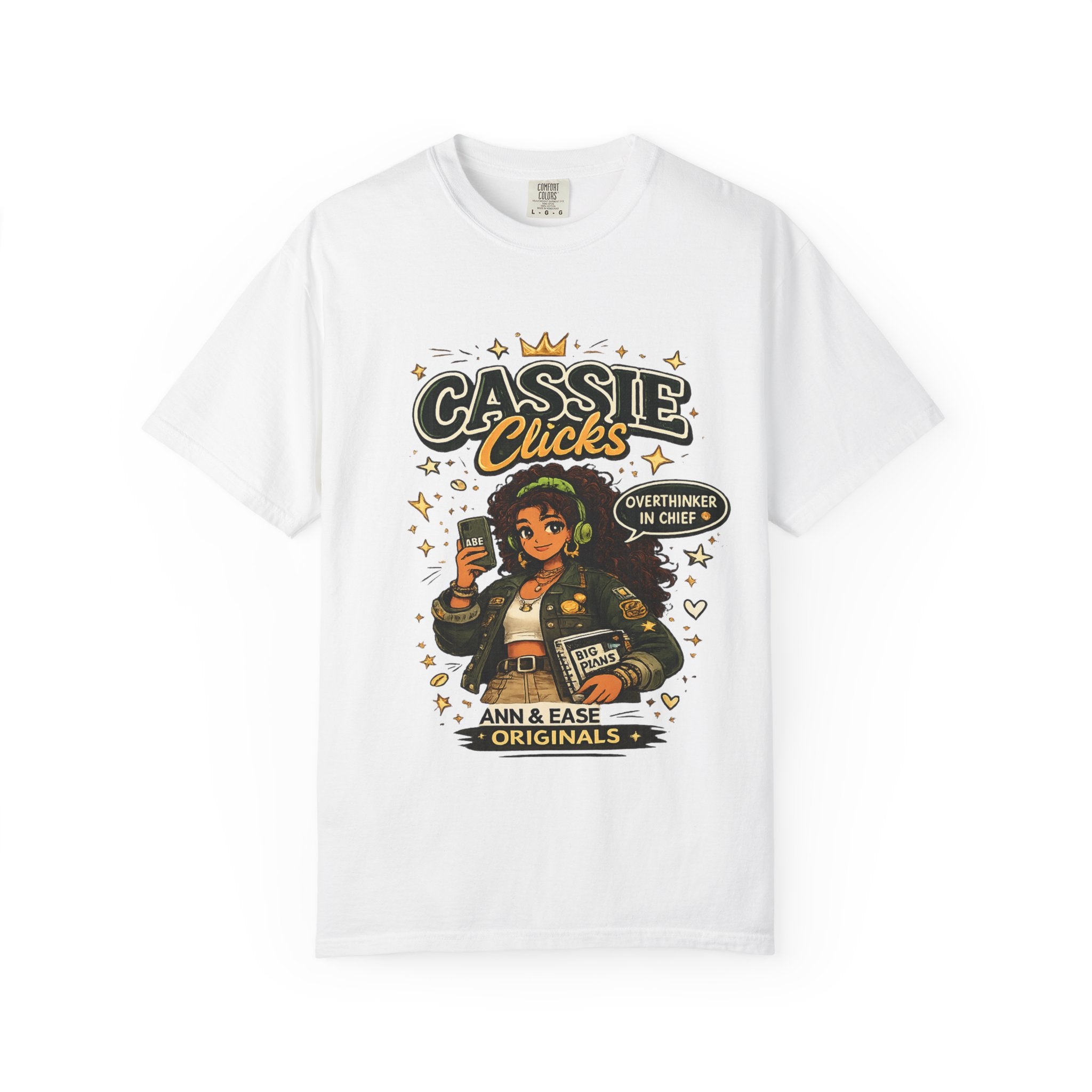 Camiseta estampada — Sudadera de cuello redondo motivacional "Cassie Clicks"
