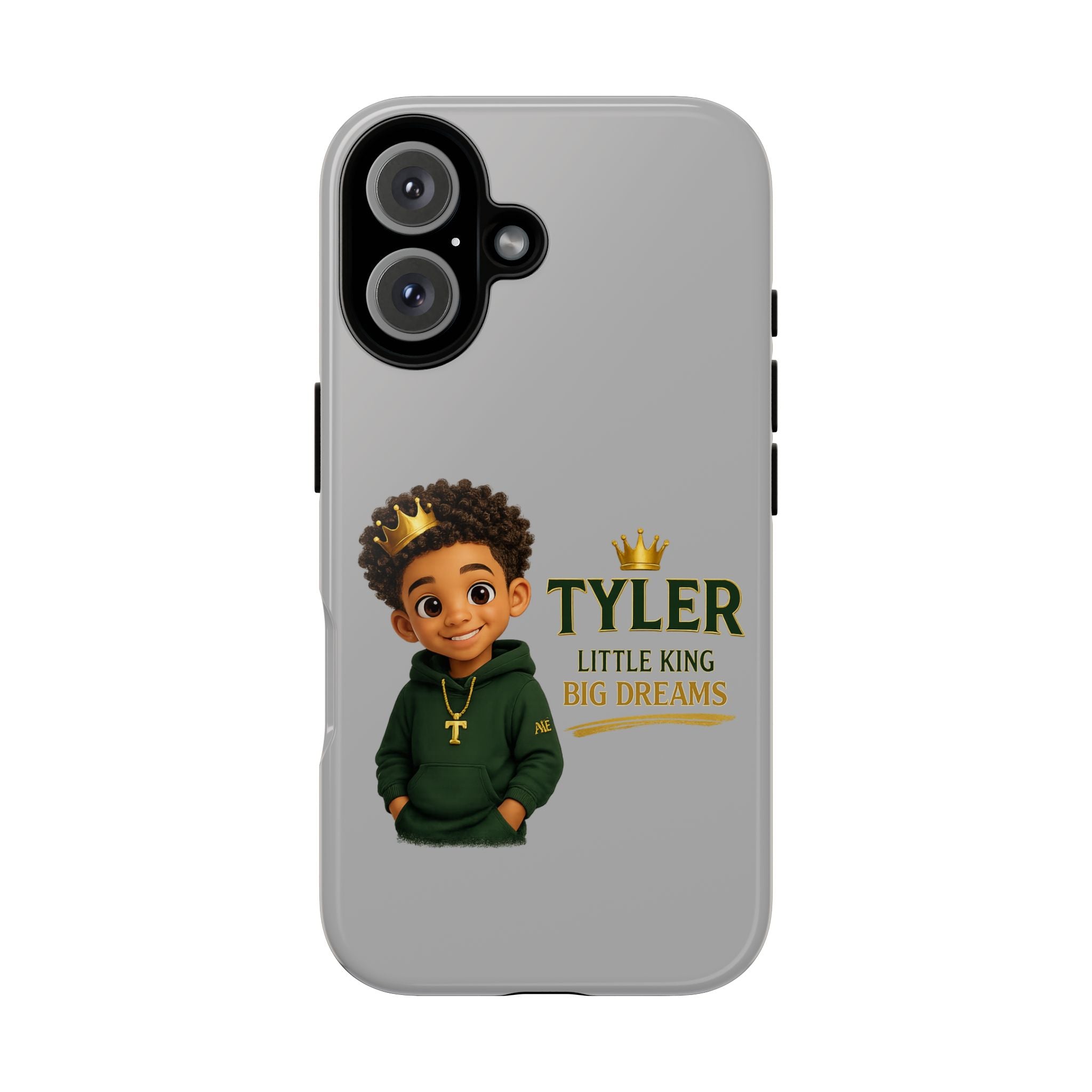 Personalized 'Tyler Little King' Phone Case – Cute Boy Crown Design, 'Little King Big Dreams'