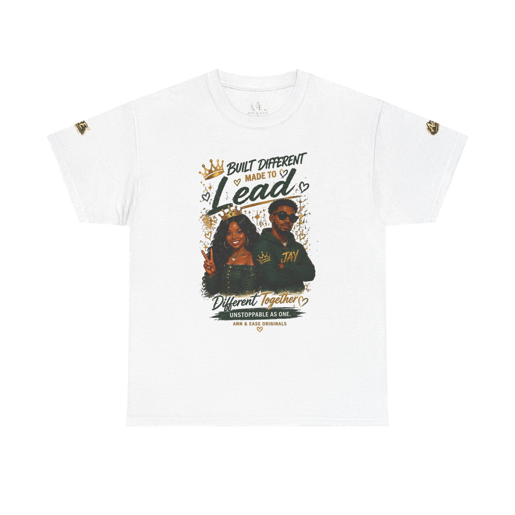 Lead Together Graphic Tee — “Built Different” Inspirational Couple Shirt