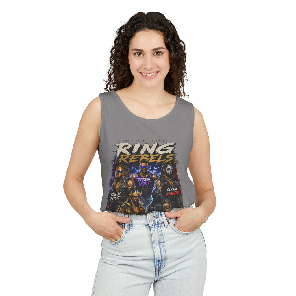 Ring Rebels Tank Top — Vintage Wrestling Crew Graphic