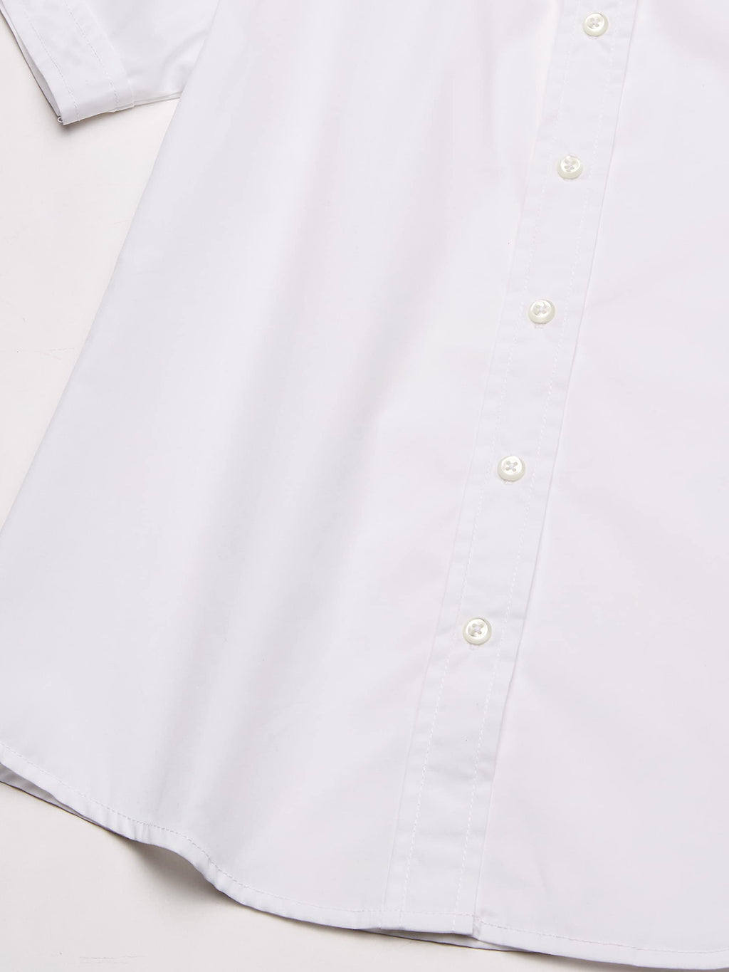 Classroom Uniforms Girls Short Sleeve Peter Pan Collar Blouse, White Button Front School Uniform Shirt