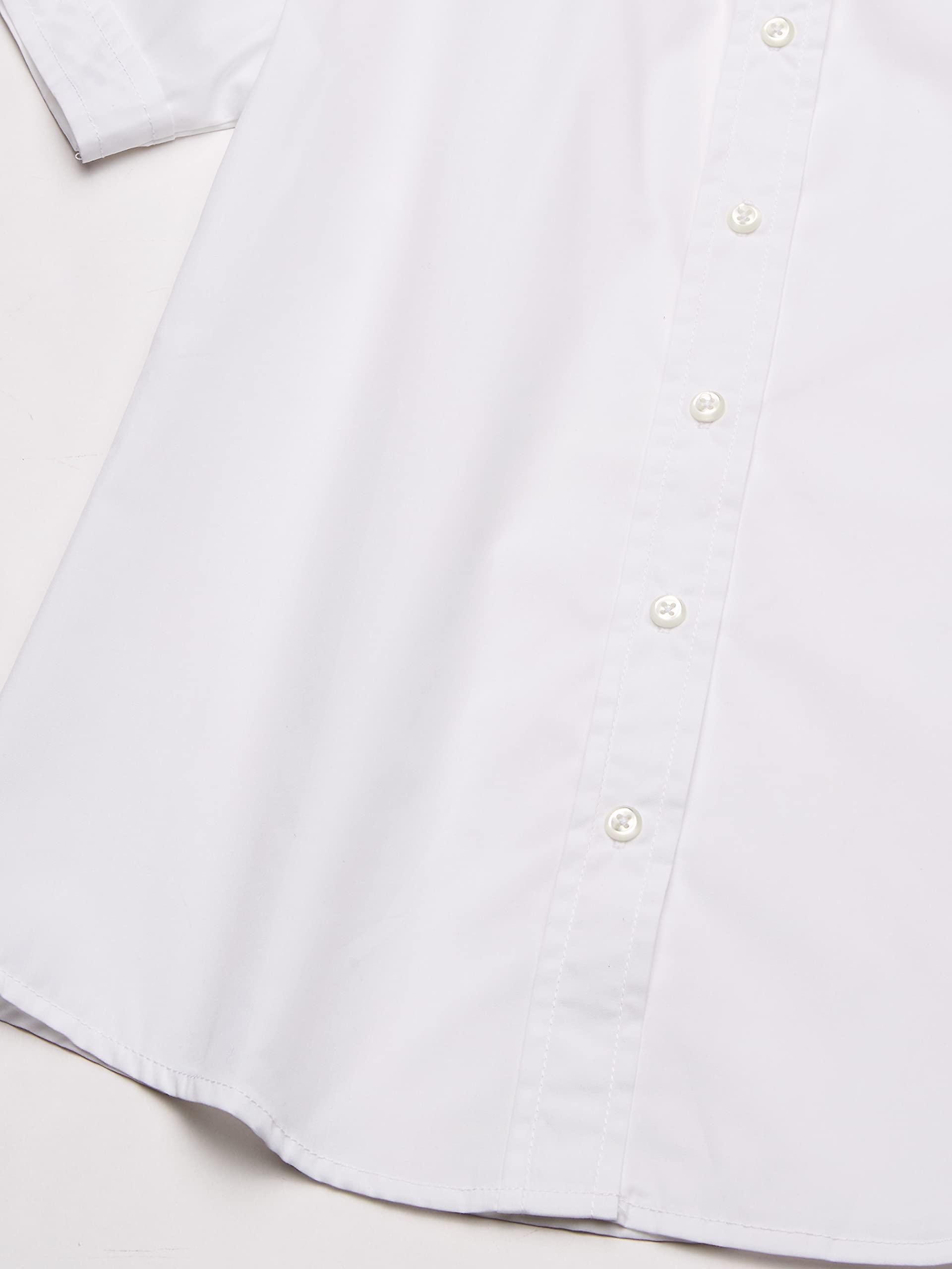 Classroom Uniforms Girls Short Sleeve Peter Pan Collar Blouse, White Button Front School Uniform Shirt
