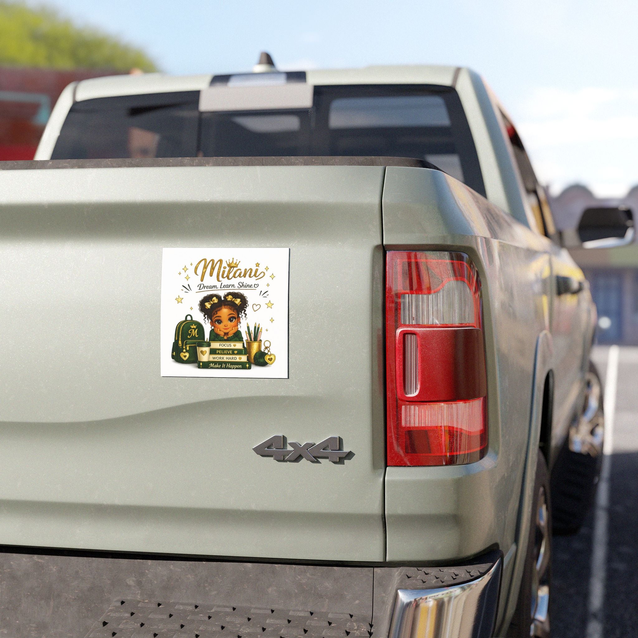Personalized Kids Car Magnet — "Mitani: Dream. Learn. Shine."