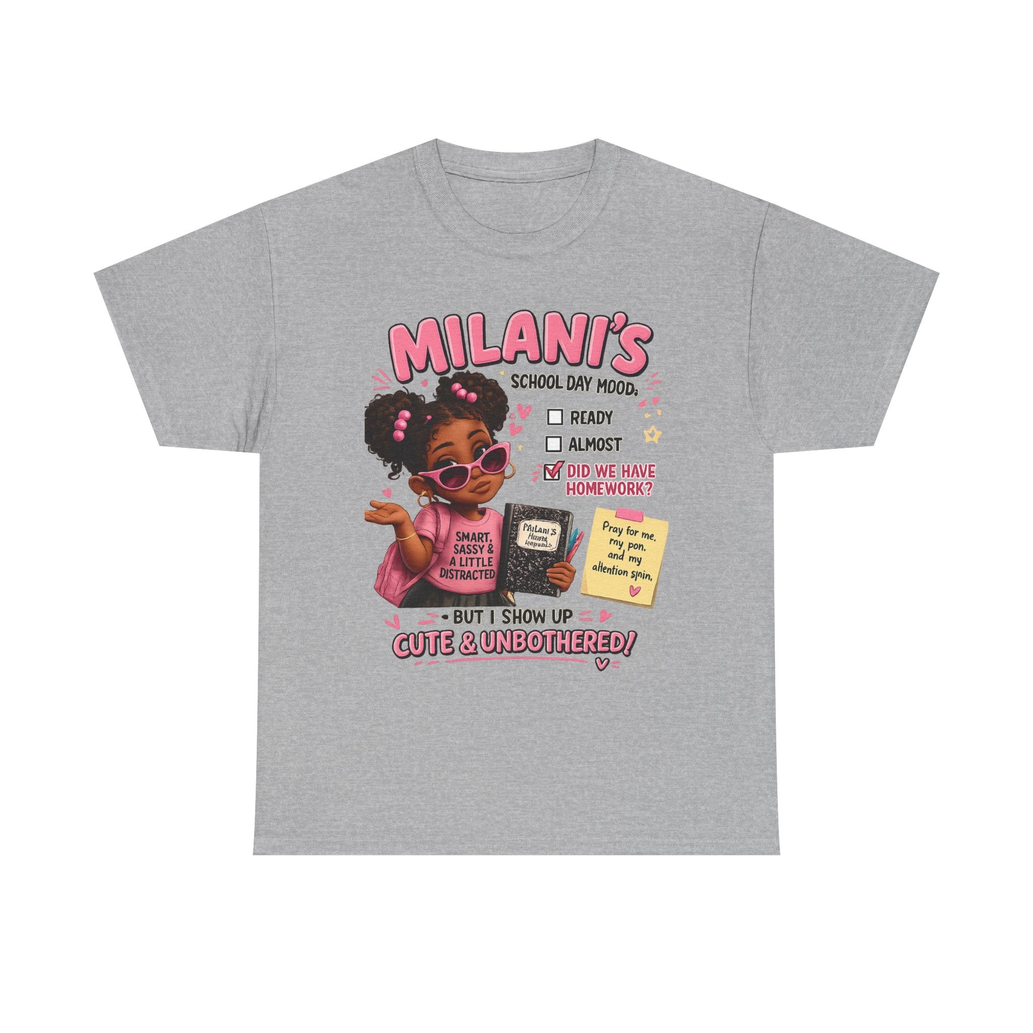 Kids T-Shirt — "Milani's School Days" Cute, Smart & Sassy Back-to-School Tee