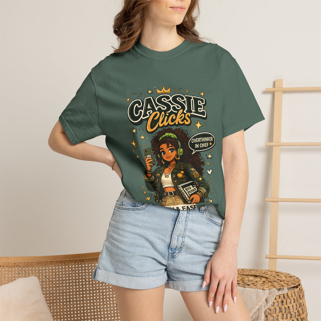 Graphic T-Shirt — “Cassie Clicks” Motivational Crewneck