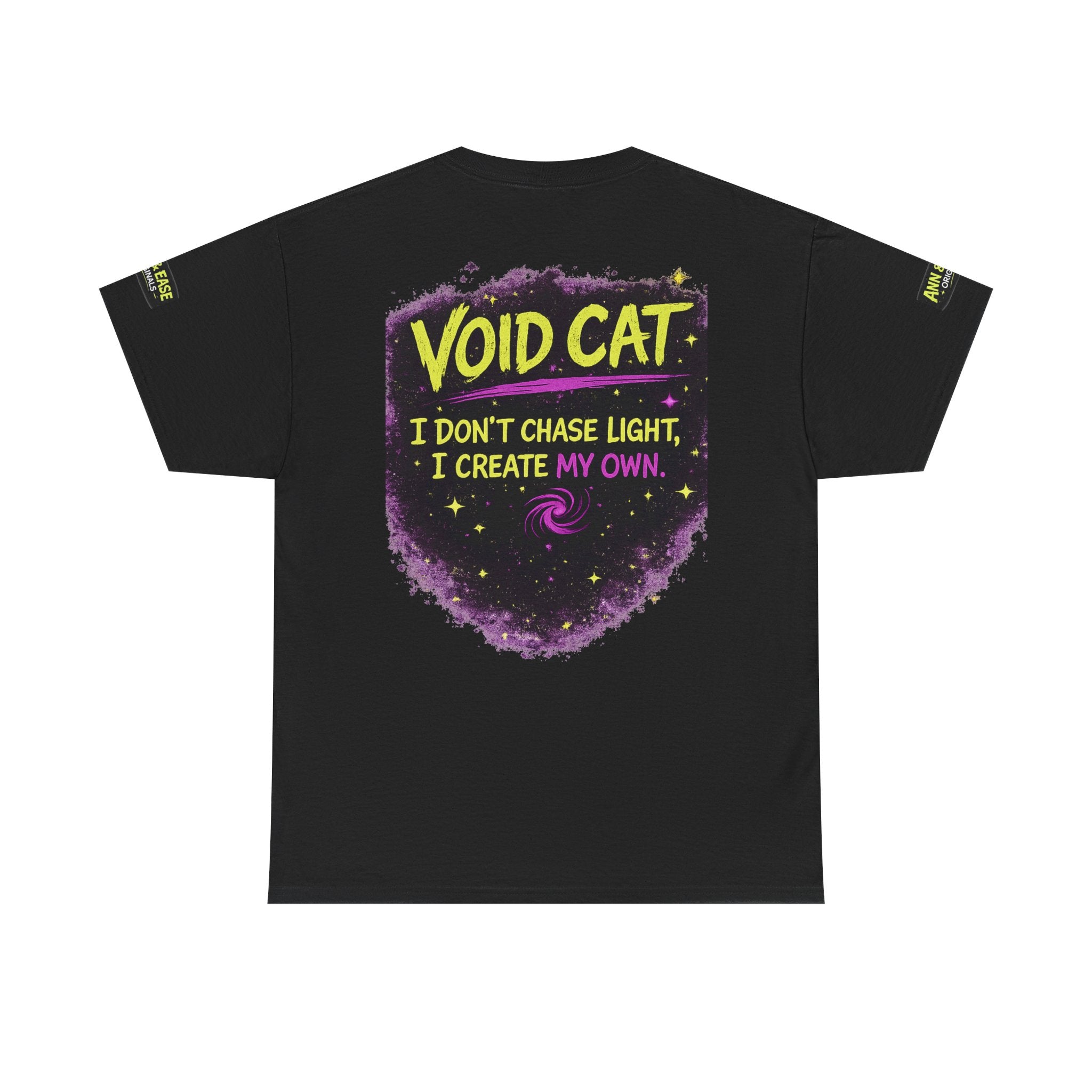 Void Cat T-Shirt — "Void Cat: I Don't Chase Light, I Create My Own" Graphic Tee