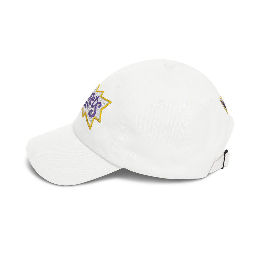 Regrets Embroidered Dad Cap - Retro Funky White Baseball Hat