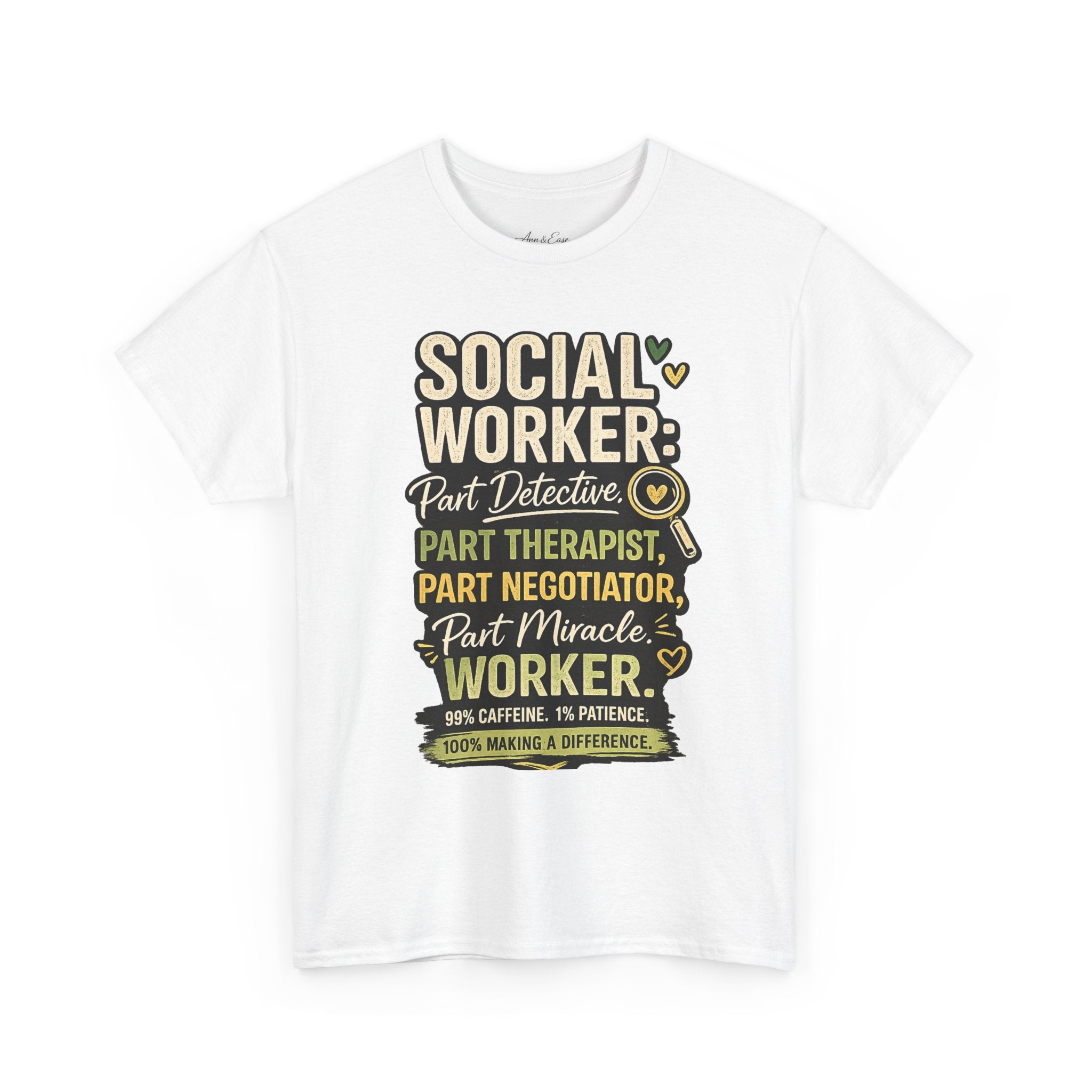 Social Worker T-Shirt – 'Social Worker: Part Detective, Part Therapist' Graphic Tee (Survival Kit Back)