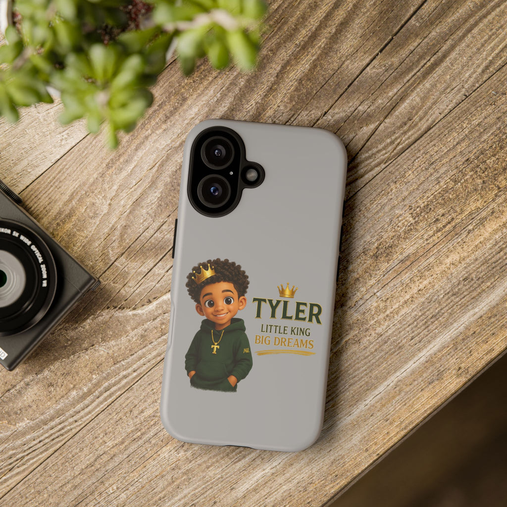 Personalized 'Tyler Little King' Phone Case – Cute Boy Crown Design, 'Little King Big Dreams'