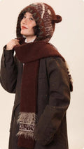 Women’s Cute Bear Ear Knitted Hat – Warm Ear-Covering Winter Beanie