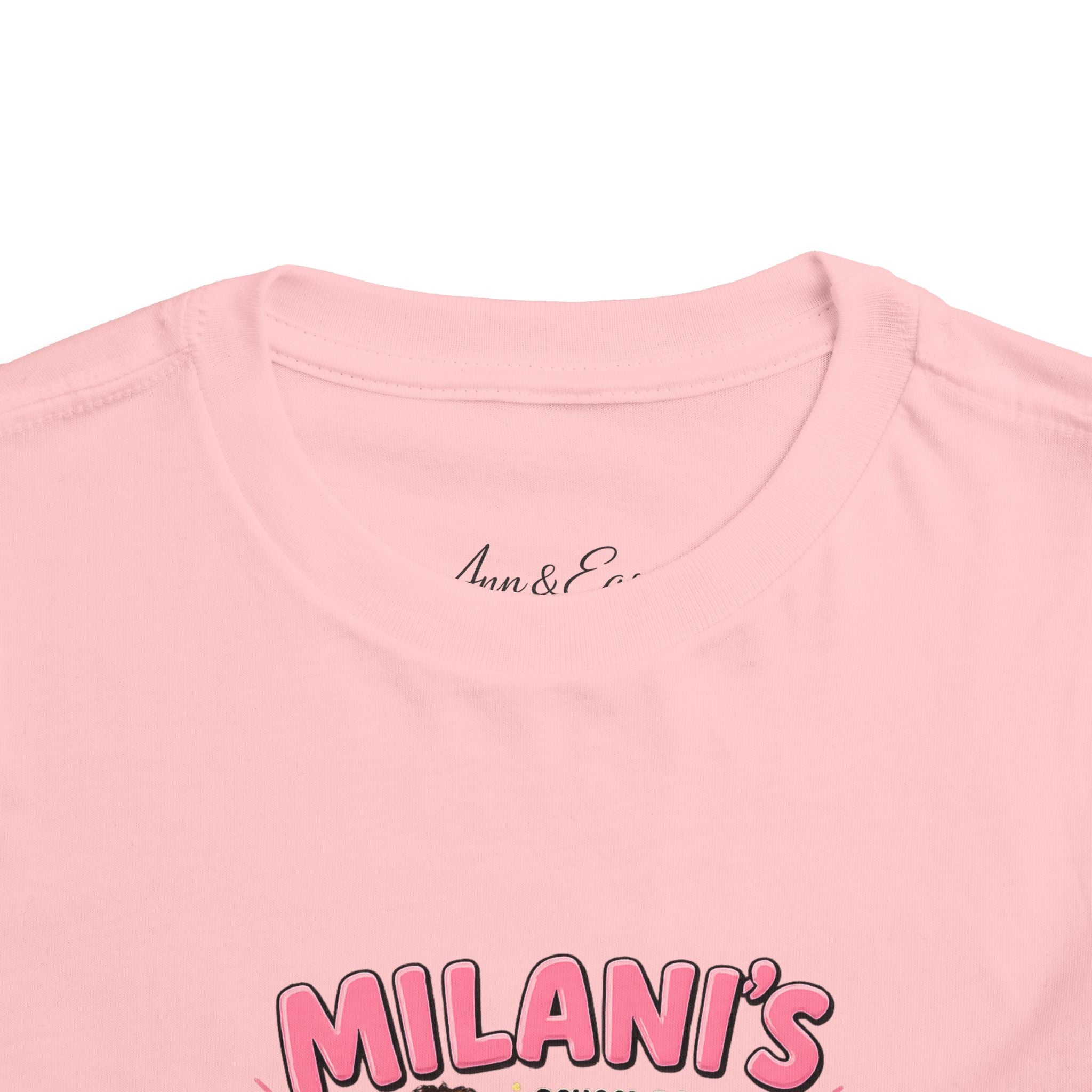 Personalized Toddler Tee — "Milani's School Days" Cute Smart Sassy Graphic Shirt