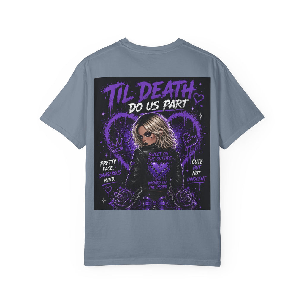Pretty Dangerous "Cute But Cursed" T-Shirt — Gothic Purple Graphic Tee