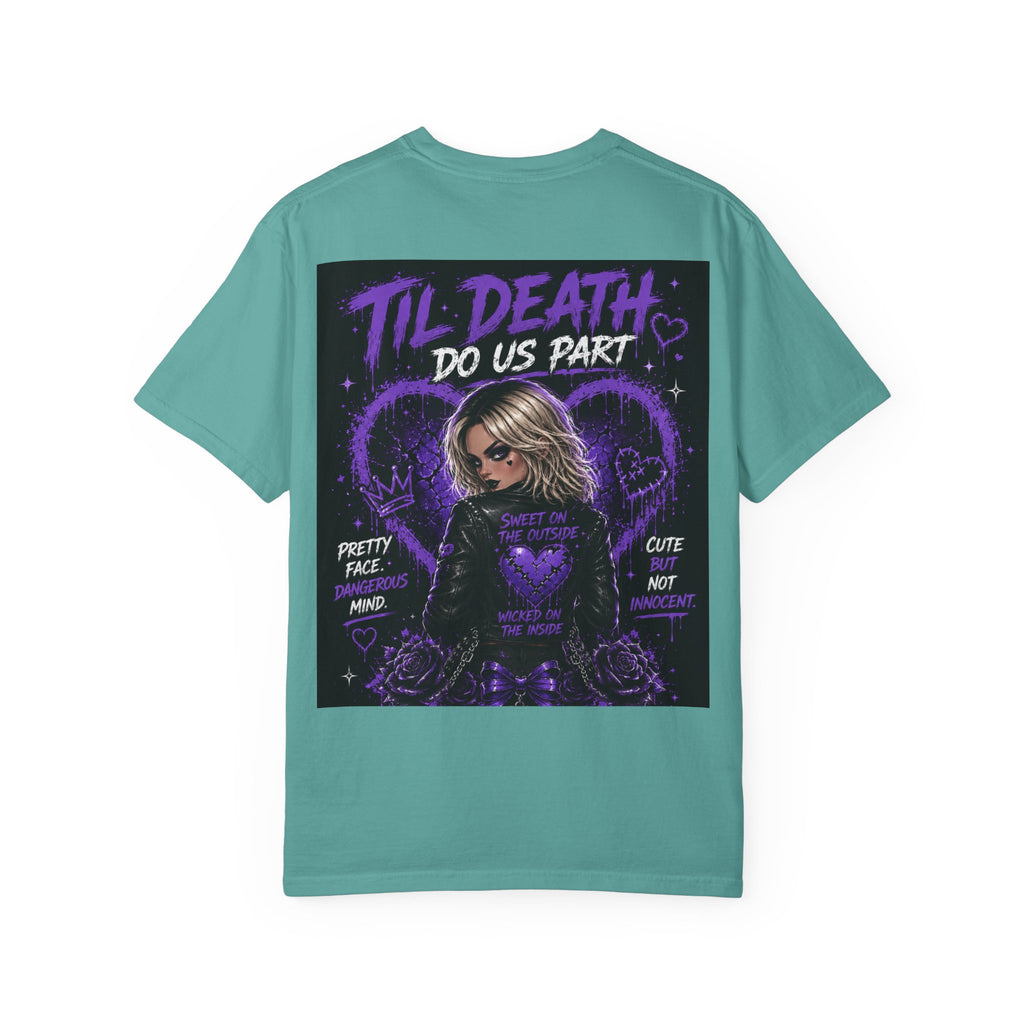 Pretty Dangerous "Cute But Cursed" T-Shirt — Gothic Purple Graphic Tee